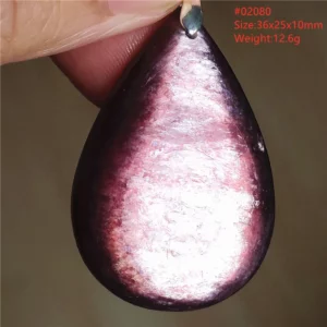 Natural Lepidolite, Red Tourmaline & Clear Quartz Pendant - Image 13