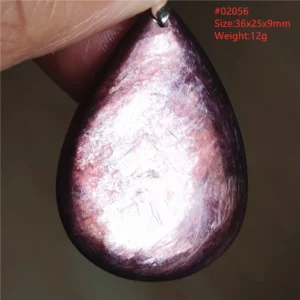 Natural Lepidolite, Red Tourmaline & Clear Quartz Pendant - Image 60