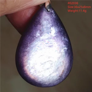 Natural Lepidolite, Red Tourmaline & Clear Quartz Pendant - Image 67