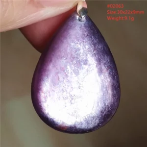 Natural Lepidolite, Red Tourmaline & Clear Quartz Pendant - Image 28