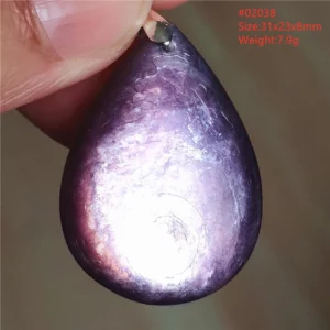 Natural Lepidolite, Red Tourmaline & Clear Quartz Pendant - Image 72
