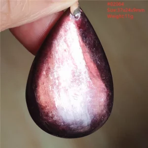 Natural Lepidolite, Red Tourmaline & Clear Quartz Pendant - Image 26