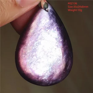 Natural Lepidolite, Red Tourmaline & Clear Quartz Pendant - Image 15