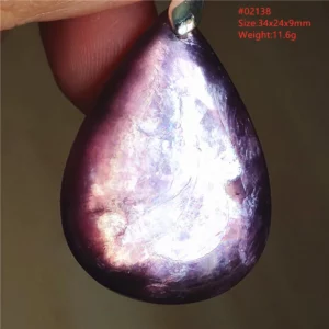 Natural Lepidolite, Red Tourmaline & Clear Quartz Pendant - Image 27