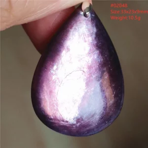Natural Lepidolite, Red Tourmaline & Clear Quartz Pendant - Image 44