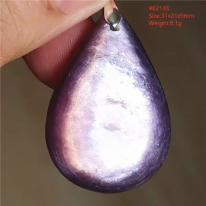 Natural Lepidolite, Red Tourmaline & Clear Quartz Pendant - Image 64