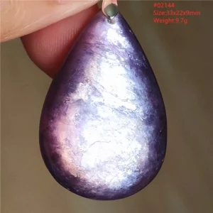 Natural Lepidolite, Red Tourmaline & Clear Quartz Pendant - Image 62