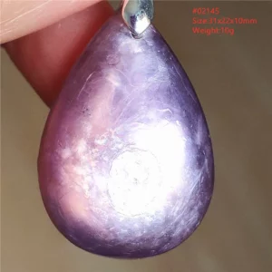 Natural Lepidolite, Red Tourmaline & Clear Quartz Pendant - Image 49