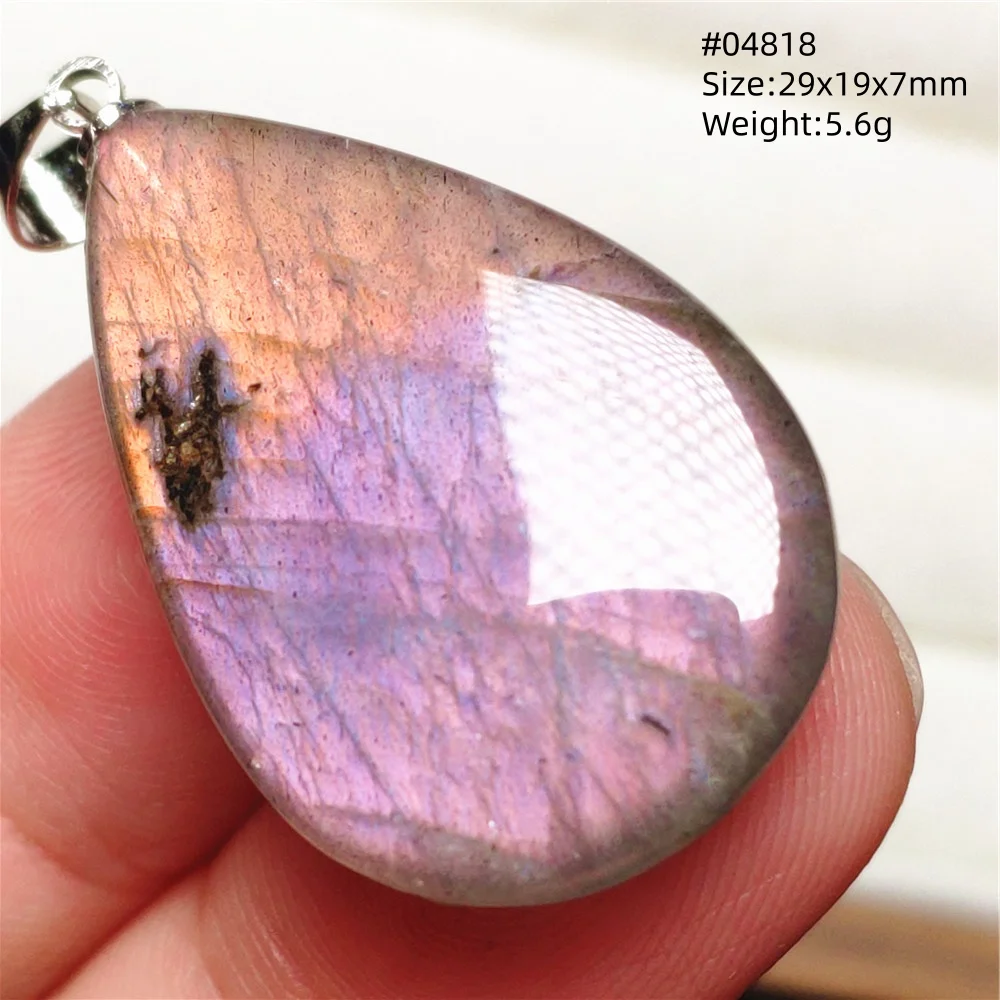 Labradorite Water Drop Pendant, Blue Light Necklace for Her & Him