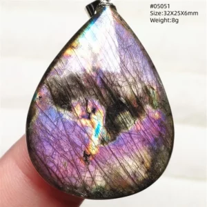 Rare Purple & Blue Labradorite Pendant, Women & Men - Image 25