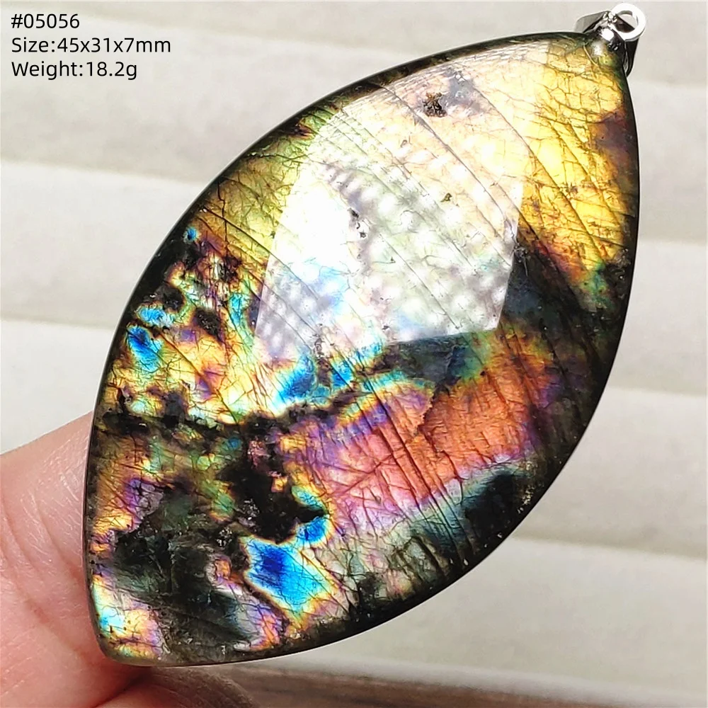 Purple Labradorite Pendant, Rare Natural Stone Necklace