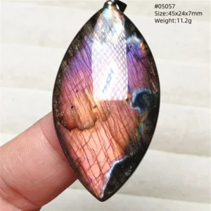 Purple Labradorite Pendant, Rare Natural Stone Necklace - Image 35