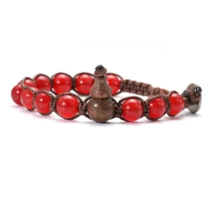 Natural Stone Tibetan Buddhist Ruyi Gourd Meditation Bracelet - Image 14