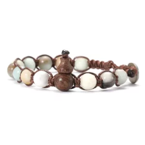 Natural Stone Tibetan Buddhist Ruyi Gourd Meditation Bracelet - Image 13