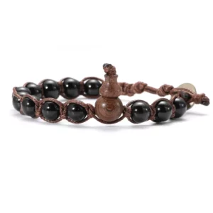 Natural Stone Tibetan Buddhist Ruyi Gourd Meditation Bracelet - Image 10