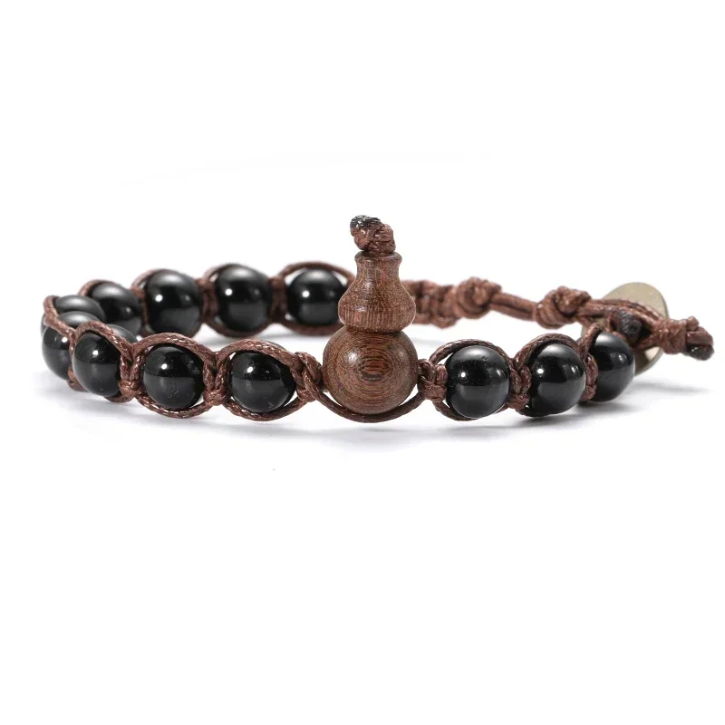 Natural Stone Tibetan Buddhist Ruyi Gourd Meditation Bracelet