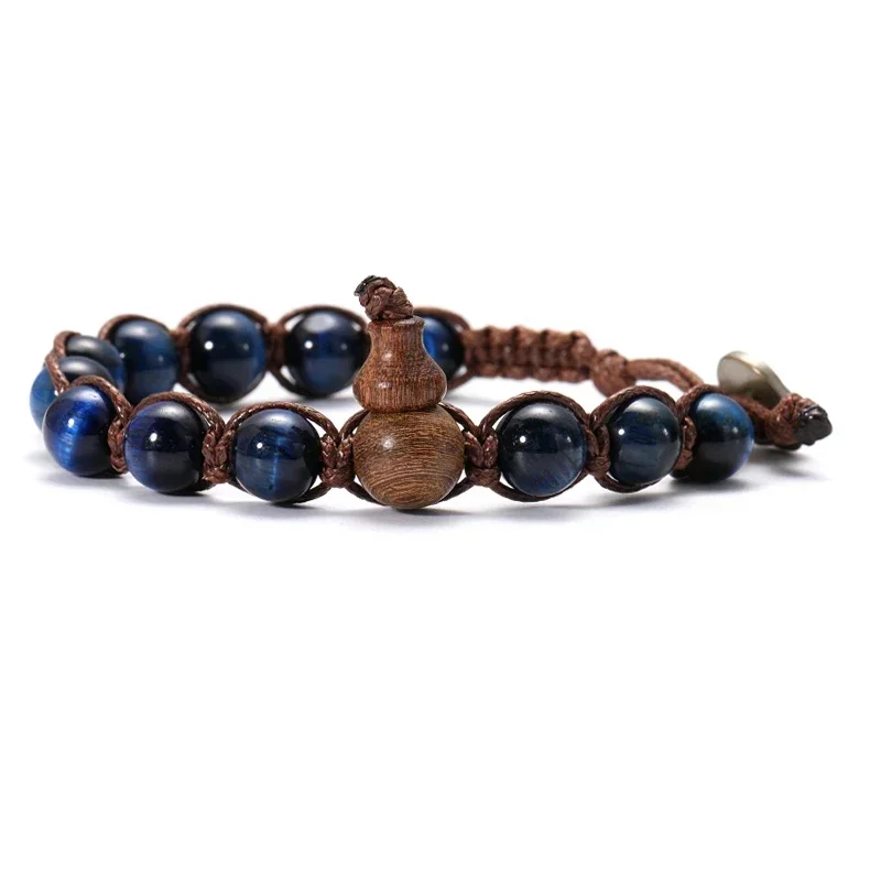 Natural Stone Tibetan Buddhist Ruyi Gourd Meditation Bracelet