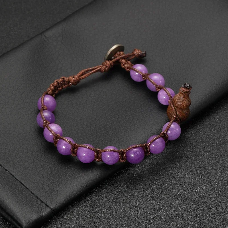 Natural Stone Tibetan Buddhist Ruyi Gourd Meditation Bracelet