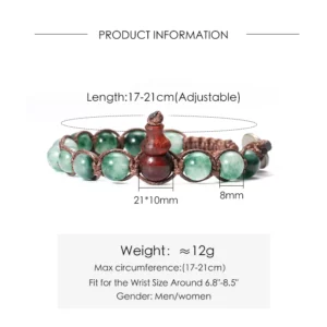 Natural Stone Hand-Woven Lucky Charm Bracelet - Image 2