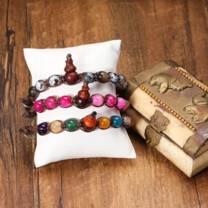 Natural Stone Hand-Woven Lucky Charm Bracelet - Image 3