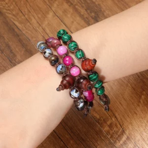 Natural Stone Hand-Woven Lucky Charm Bracelet - Image 4