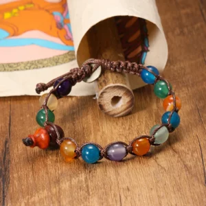Natural Stone Hand-Woven Lucky Charm Bracelet - Image 5