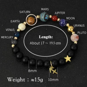 Celestial Crystal Zodiac Bracelet with Eight Planets - Image 5