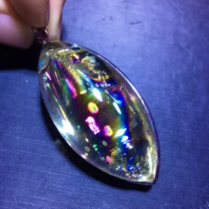 Natural Yellow Citrine Crystal Pendant Necklace, Rare AAAAA Grade - Image 3