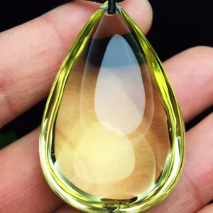 Natural Yellow Citrine Crystal Pendant Necklace, Genuine AAAAA - Image 4