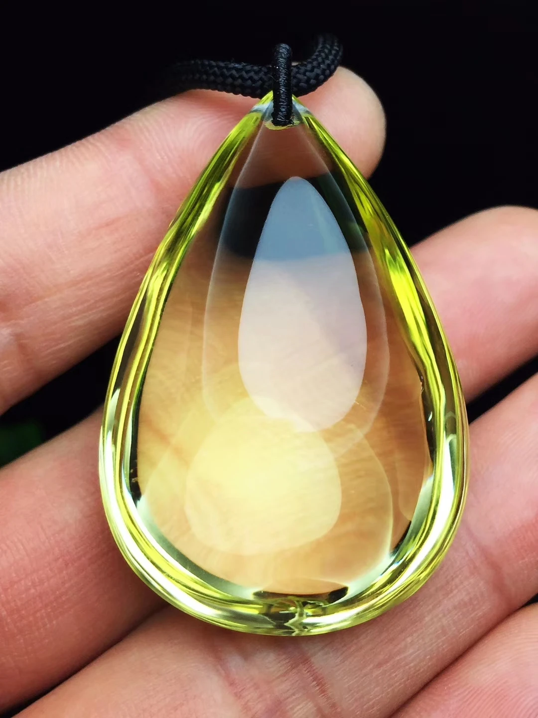 Natural Yellow Citrine Crystal Pendant Necklace, Genuine AAAAA - Image 4