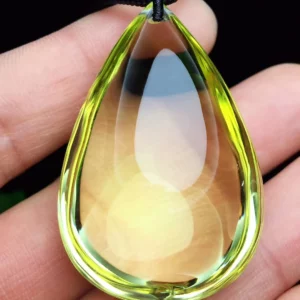Natural Yellow Citrine Crystal Pendant Necklace, Genuine AAAAA - Image 5