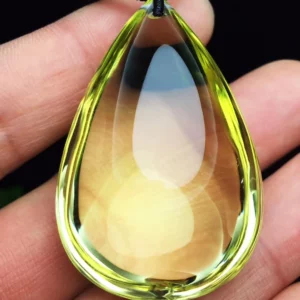 Natural Yellow Citrine Crystal Pendant Necklace, Genuine AAAAA - Image 6