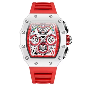 ONOLA Men's Hollow Dial Luminous Calendar Sport Quartz Watch - Image 8