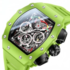 ONOLA Men's Sport Quartz Watch, Silicone Strap - Image 1
