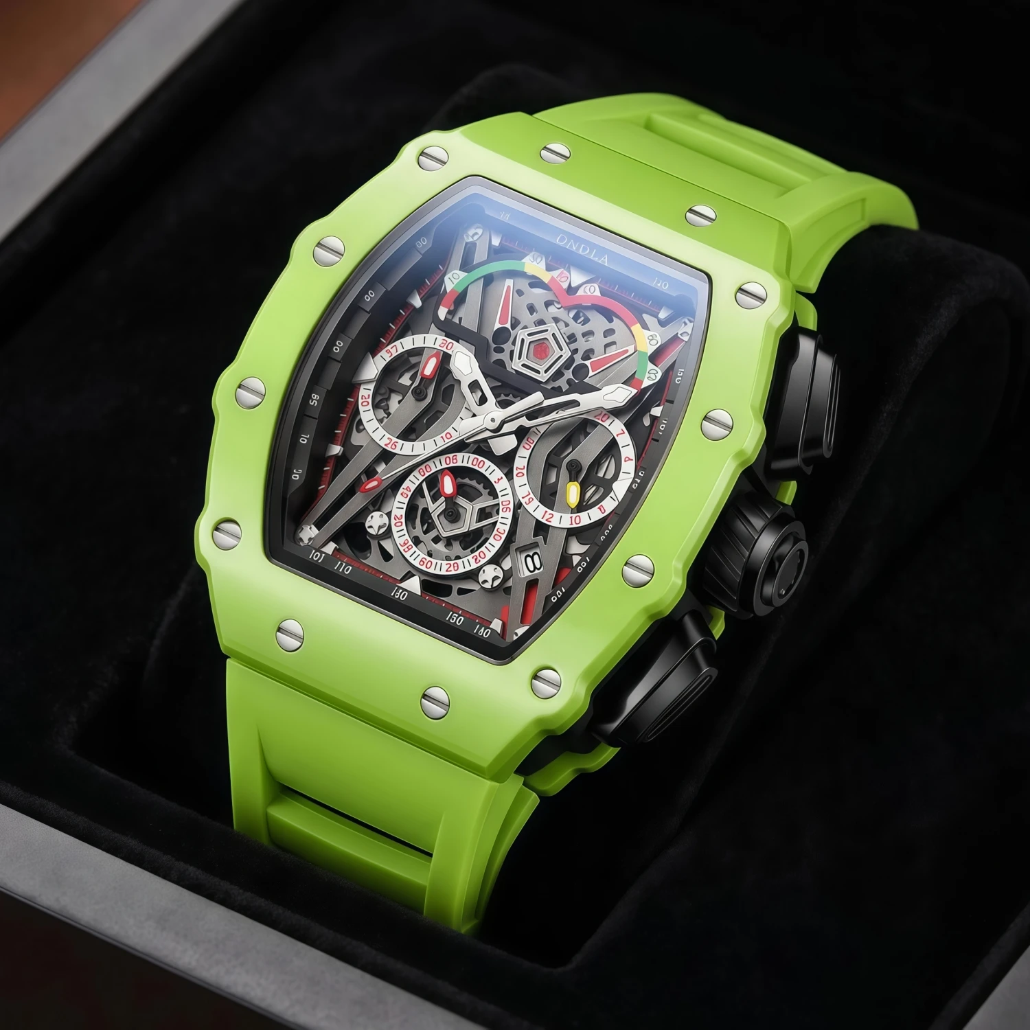 ONOLA Men's Sport Quartz Watch, Silicone Strap - Image 6