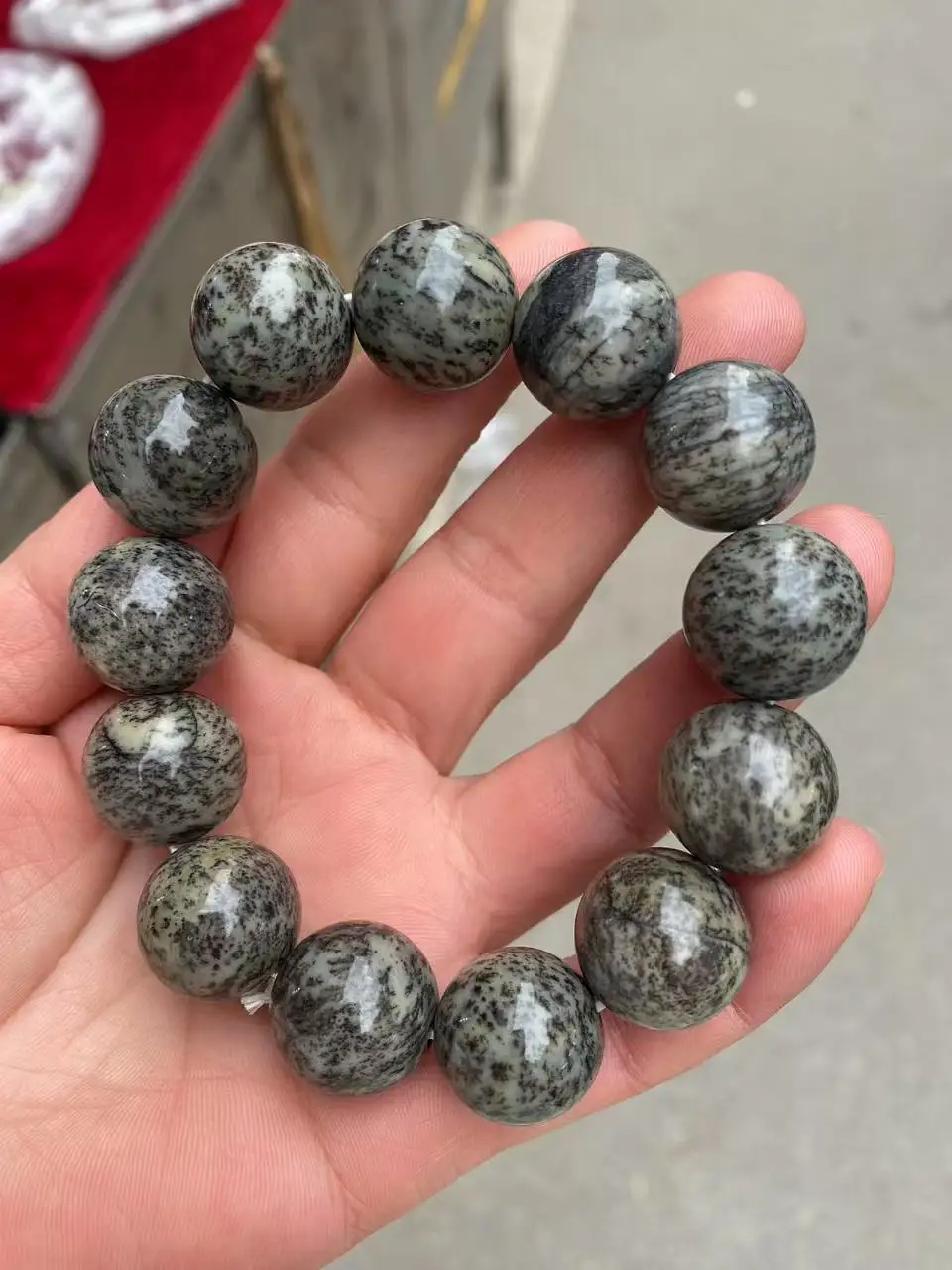 Rare Natural Hotan Jade Bead Bracelet, Certified - Image 6