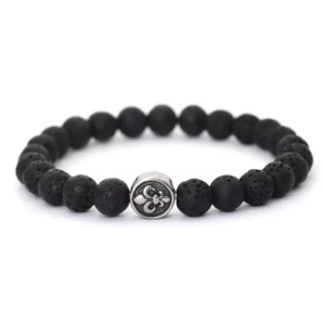 Natural Stone Bracelet for Men: Volcanic Rock and Tiger Eyes - Image 10