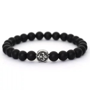 Natural Stone Bracelet for Men: Volcanic Rock and Tiger Eyes - Image 11