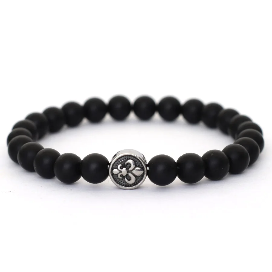 Natural Stone Bracelet for Men: Volcanic Rock and Tiger Eyes