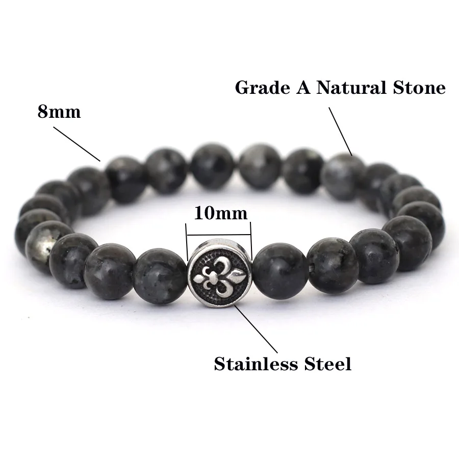 Natural Stone Bracelet for Men: Volcanic Rock and Tiger Eyes