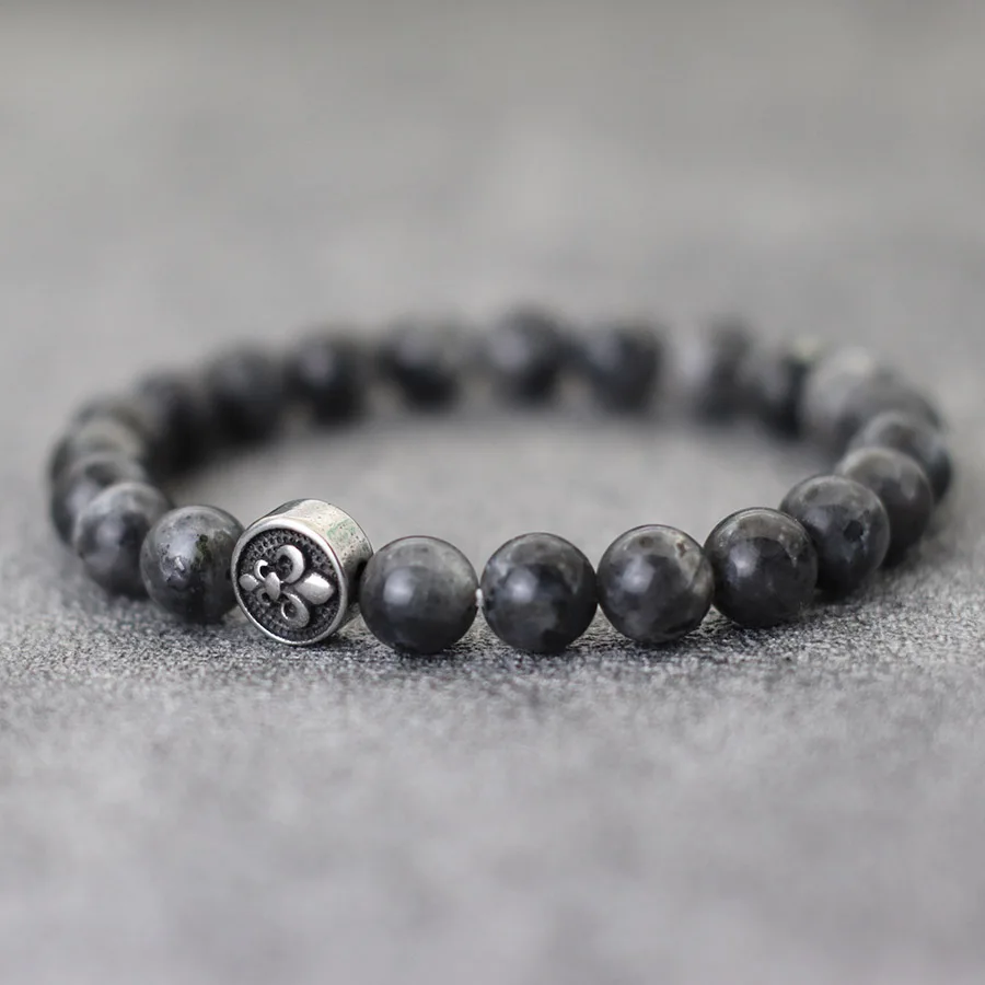 Natural Stone Bracelet for Men: Volcanic Rock and Tiger Eyes
