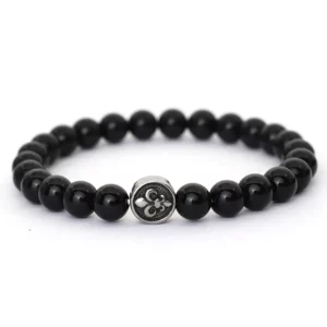 Natural Stone Bracelet for Men: Volcanic Rock and Tiger Eyes - Image 9