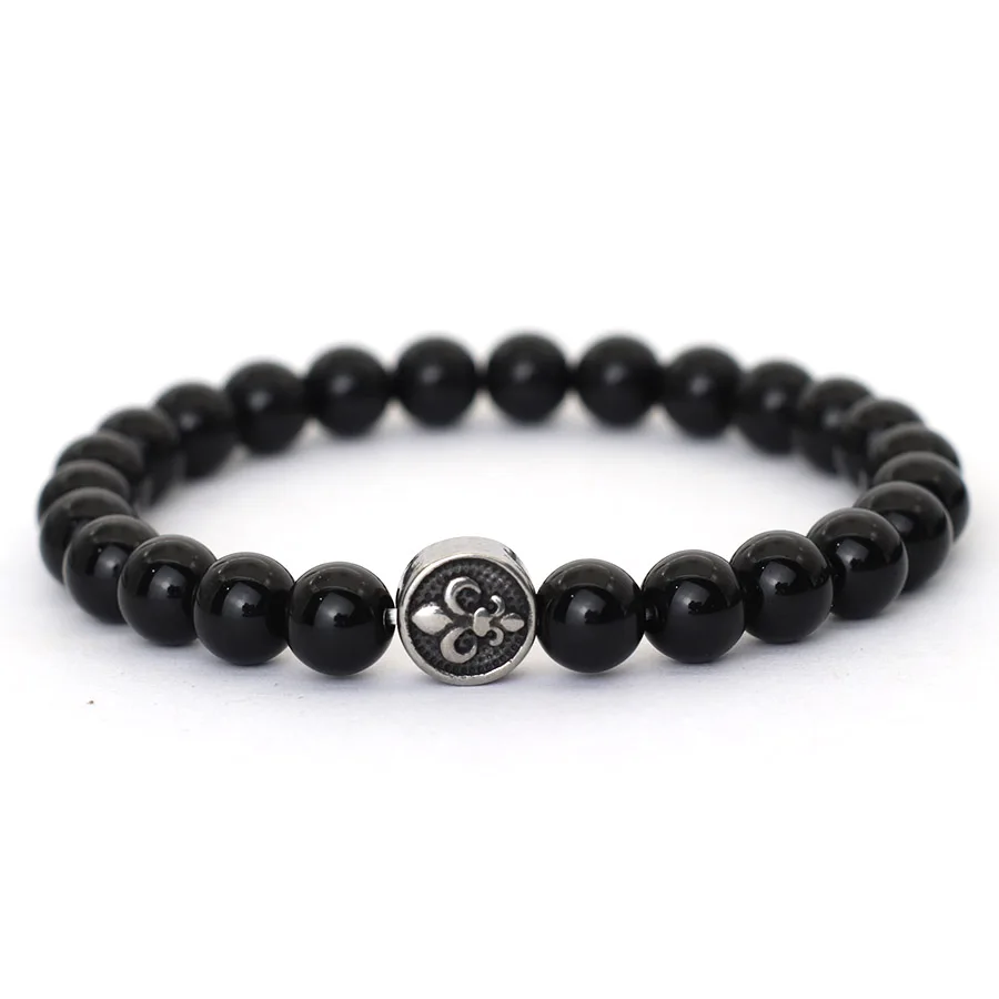 Natural Stone Bracelet for Men: Volcanic Rock and Tiger Eyes