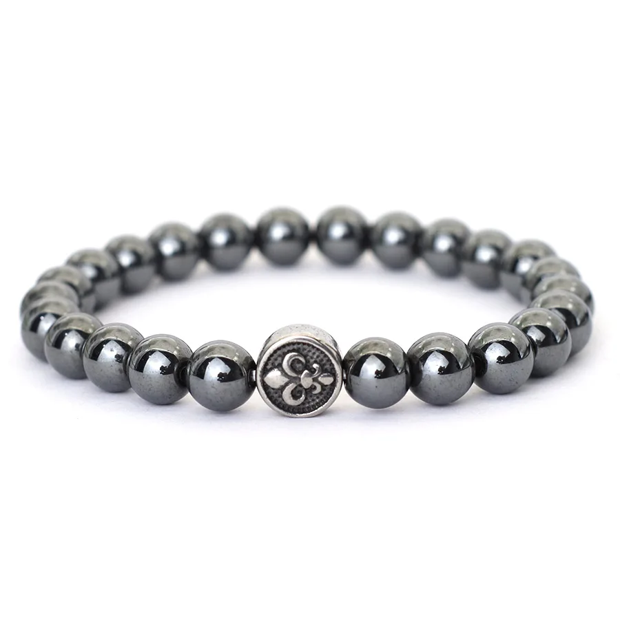 Natural Stone Bracelet for Men: Volcanic Rock and Tiger Eyes