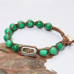 Natural Stone Red Sandalwood 8mm Prayer Beads Bracelet - Image 2