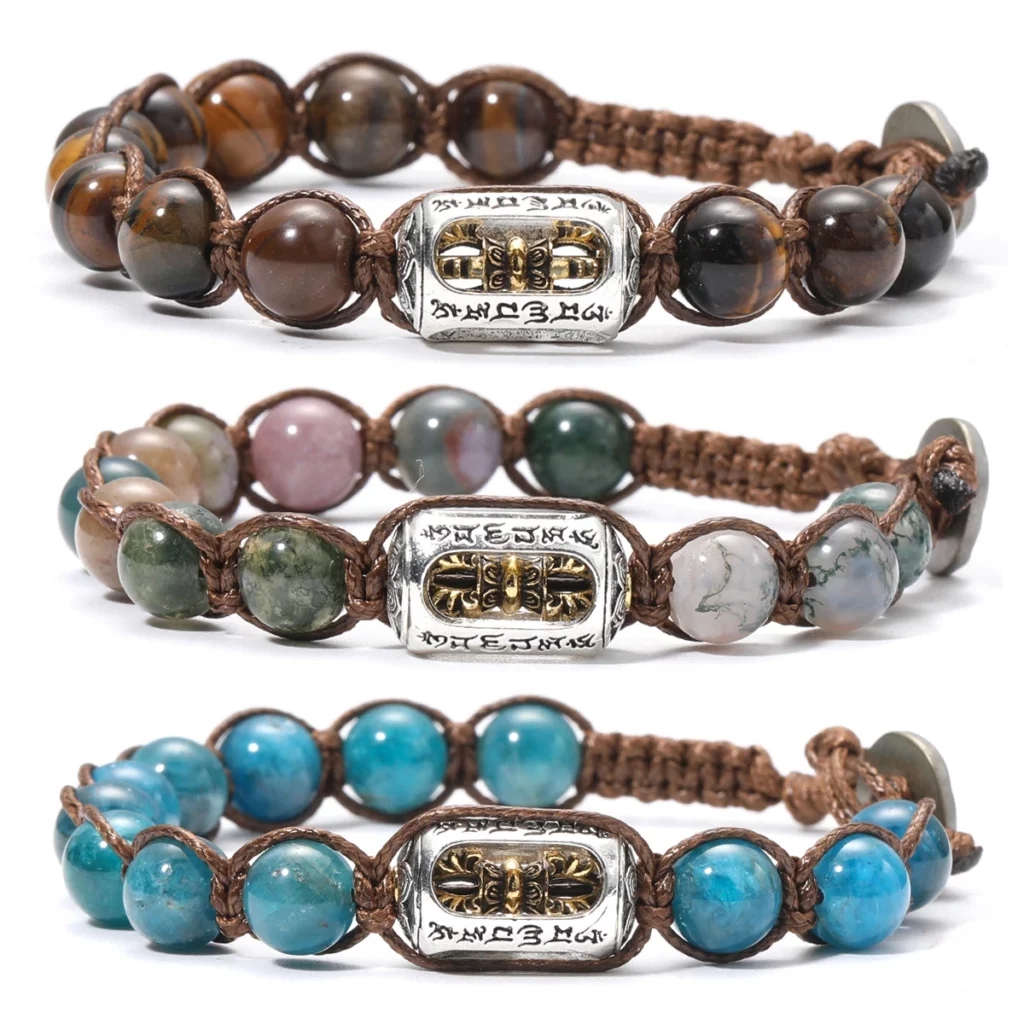 Natural Stone Red Sandalwood 8mm Prayer Beads Bracelet