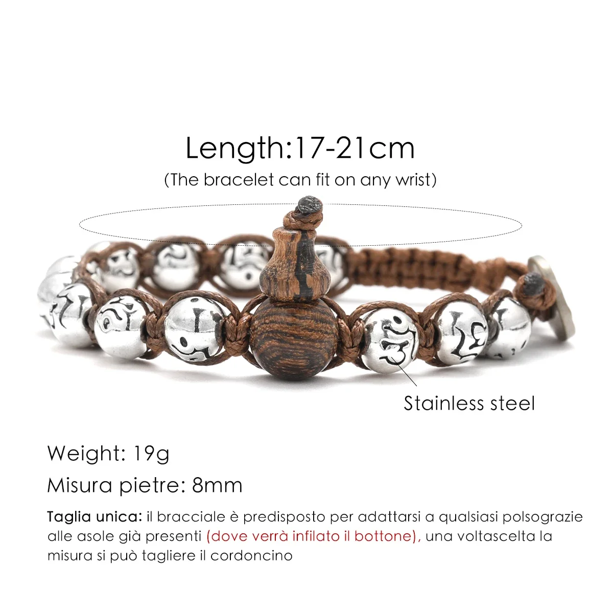 Tibetan Healing Auspicious Peace Gourd Bracelet - Image 2