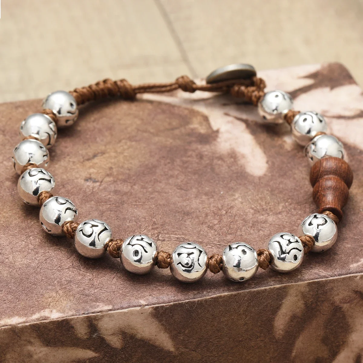 Tibetan Healing Auspicious Peace Gourd Bracelet - Image 9