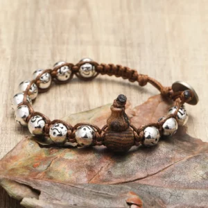 Tibetan Healing Auspicious Peace Gourd Bracelet - Image 3
