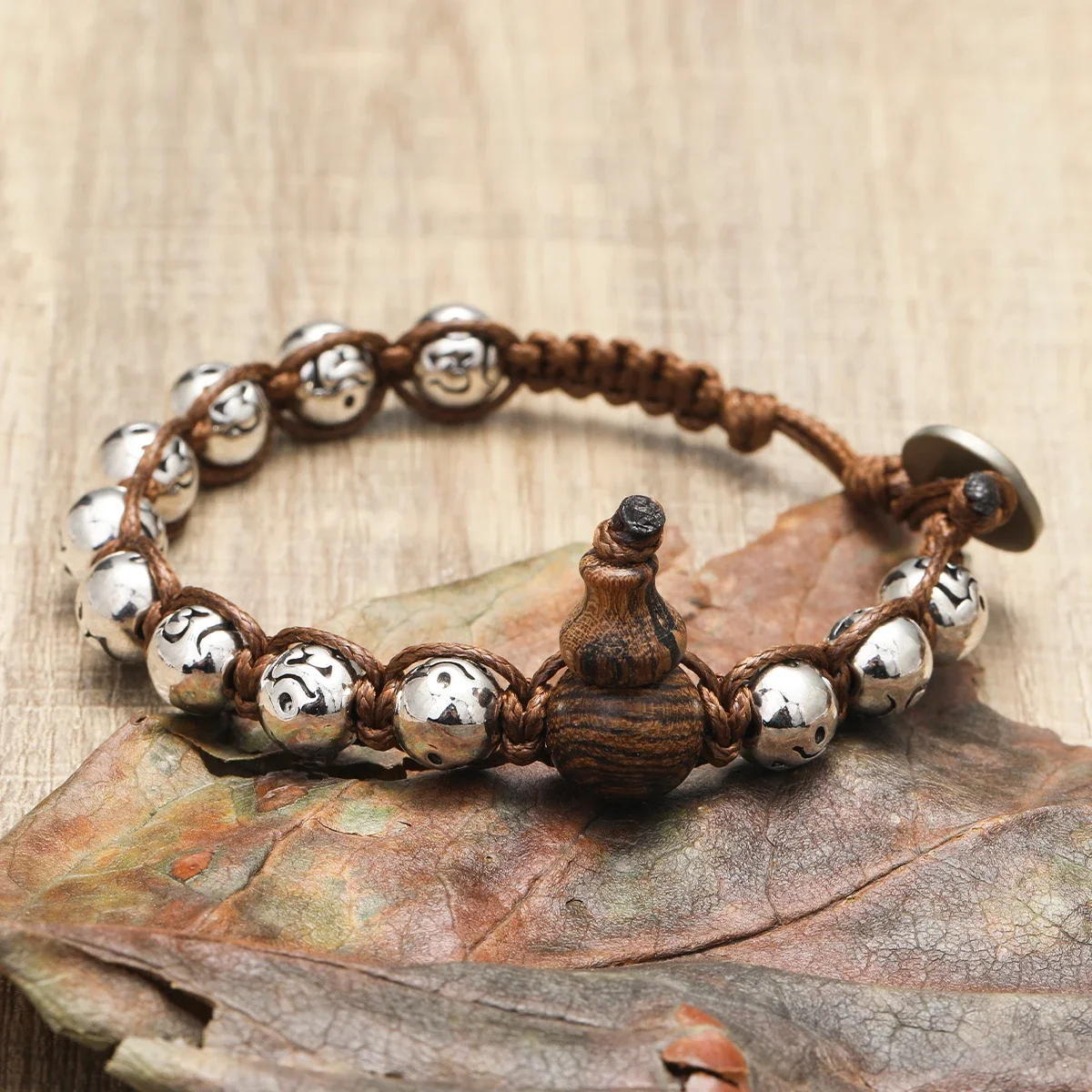 Tibetan Healing Auspicious Peace Gourd Bracelet - Image 3